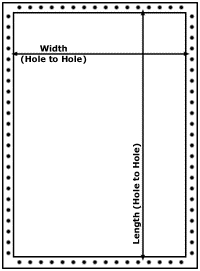 Rectangle Mat With Drilled Hole Frame